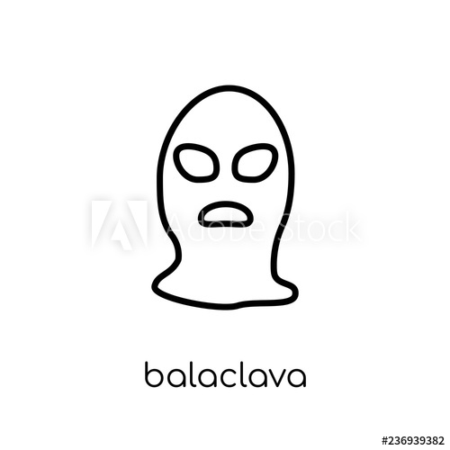 500x500 Balaclava Icon Trendy Modern Flat Linear Vector Balaclava Icon