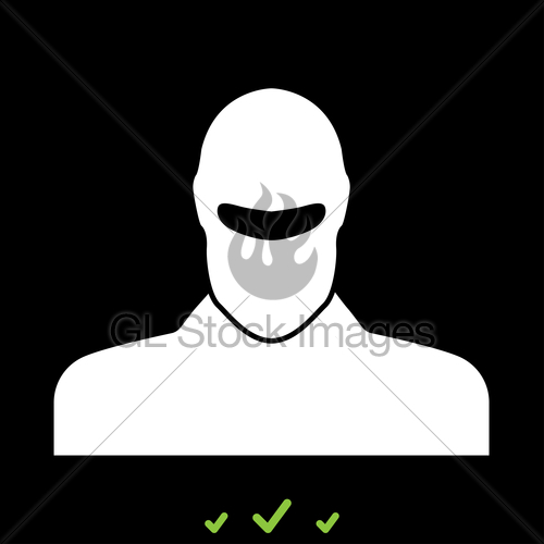 500x500 Man In Balaclava Or Pasamontanas It Is White Icon Gl Stock Images