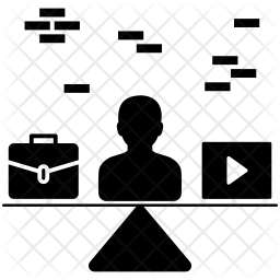 256x256 Work Life Balance Icon Of Glyph Style