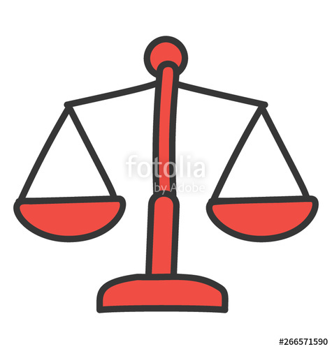 475x500 Flat Vector Design Of Balance Scale Icon Stock Image And Royalty