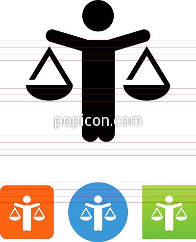 400x494 Person With Balance Scales Icon