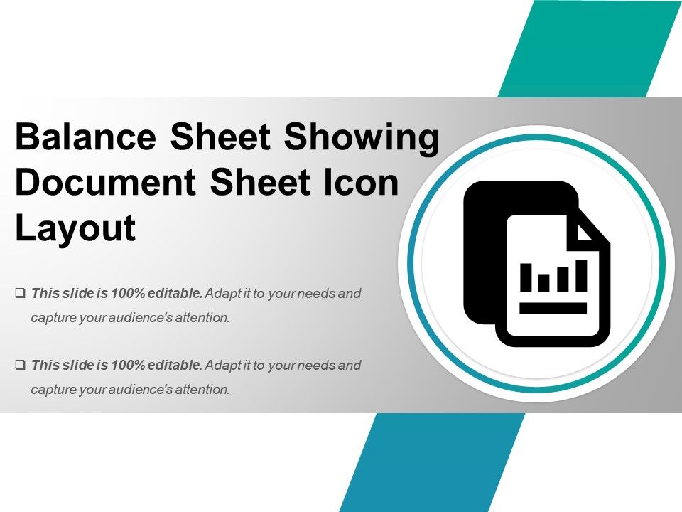 Balance Sheet Showing Document Sheet Icon Layout Presentation 960x720 Balance Sheet Showing Document Sheet Icon Layout Presentation