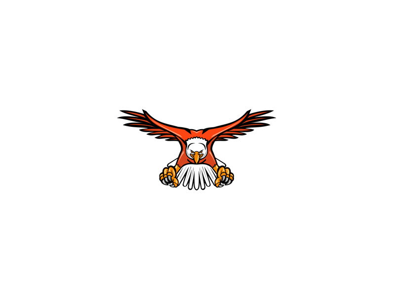 800x600 Bald Eagle Swooping Front Mascot