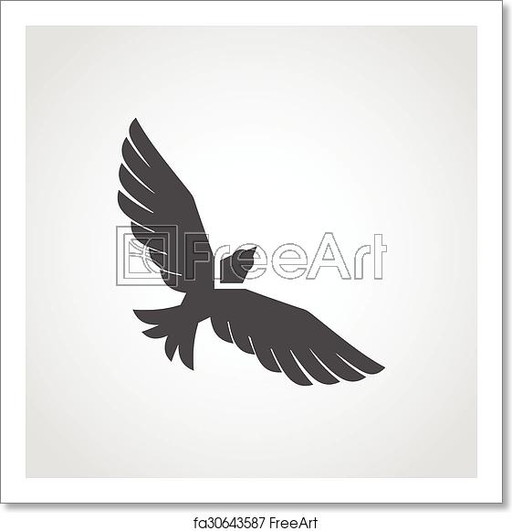 561x581 Free Art Print Of Flying Eagle Icon Flying Eagle Black Silhouette