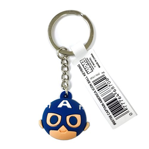 500x500 Captain America Icon Ball Key Chain