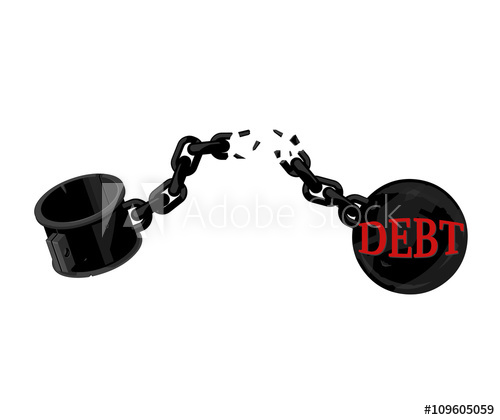 500x420 Vector Illustration Of A Dept Free Icon Broken Iron Ball