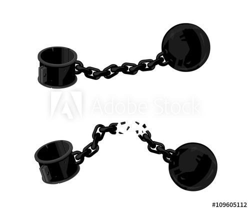 500x420 Vector Illustration Of An Iron Ball And Chan Iron Ball