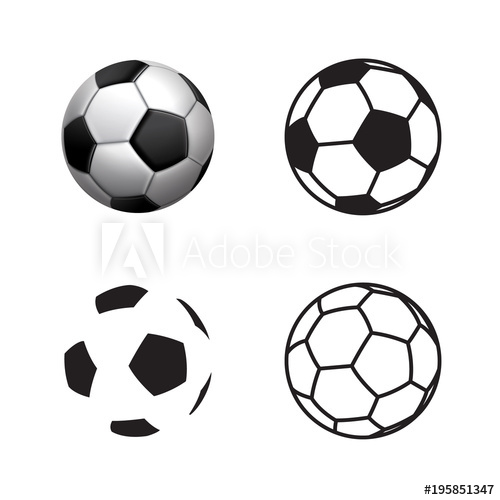 500x500 Football Ball Icon Flat Style Style, Single Line Style