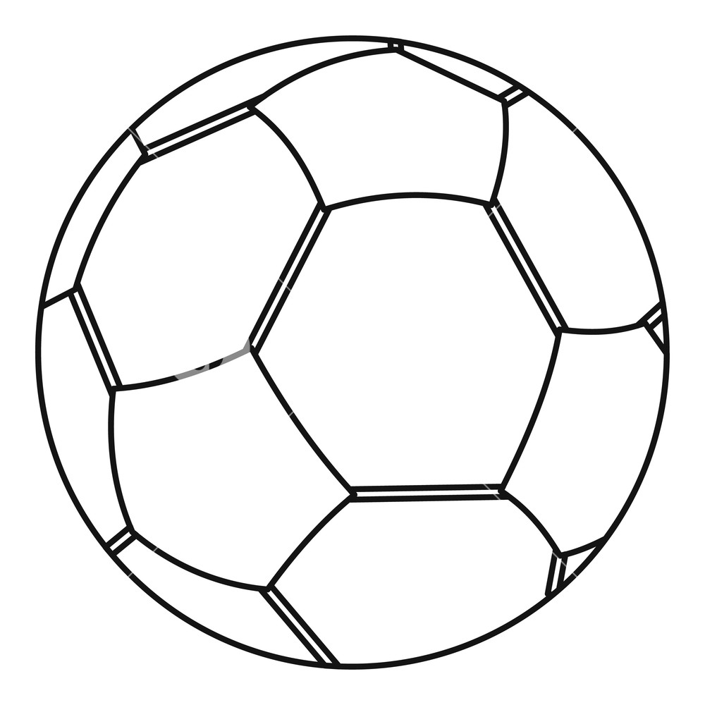 1000x1000 Soccer Ball Icon Outline Illustration Of Soccer Ball Vector Icon
