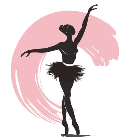 457x490 Woman Ballerina, Ballet Logo Icon For Ballet School Dance Studio