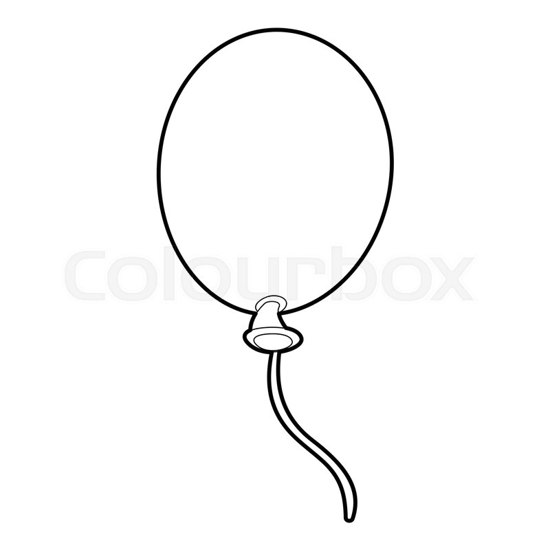 800x800 Balloon Icon Outline Illustration Of Stock Vector Colourbox