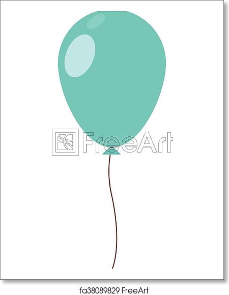 450x580 Free Art Print Of Single Balloon Icon Flat Design Blue Balloon