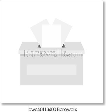 362x382 Ballot Box Icon, Flat Style, Art Print Barewalls Posters