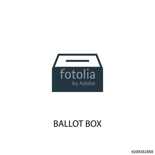 500x500 Ballot Box Icon Simple Element Illustration Stock Image