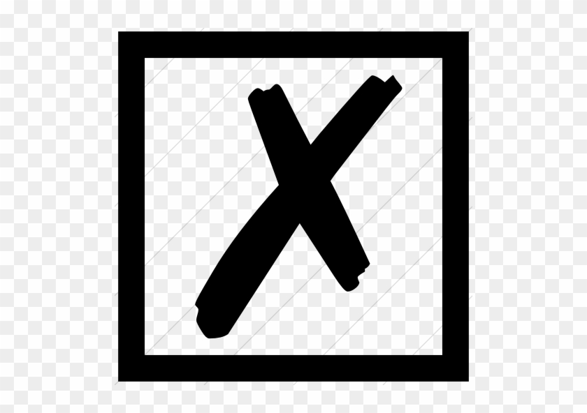 840x592 Classica Ballot Box With X Icon Simple Black