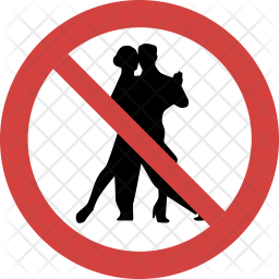 256x256 Stop Couple Dance Icon Of Flat Style