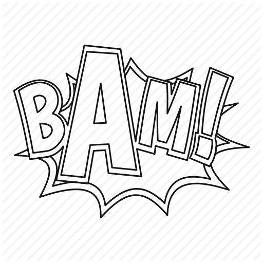 512x512 Art, Bam, Comic, Explosion, Line, Outline, Thn