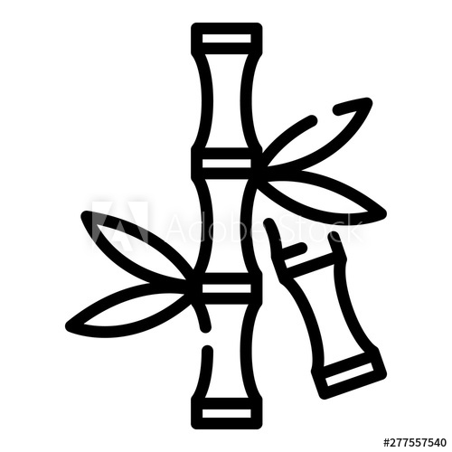 500x500 Bamboo Icon Outline Bamboo Vector Icon For Web Design Isolated