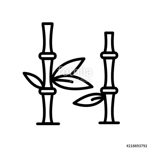 500x500 Bamboo Icon Isolated On White Background Modern And Editable
