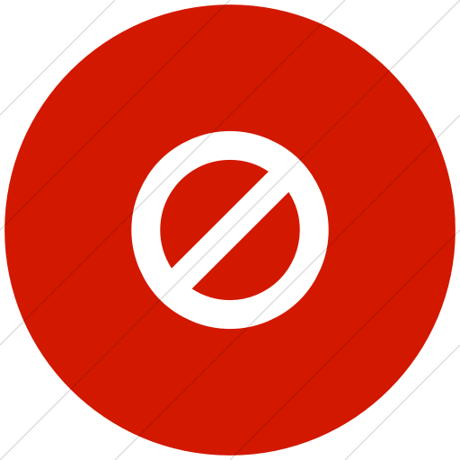 512x512 Iconsetc Flat Circle White On Red Bootstrap Font Awesome Ban Icon