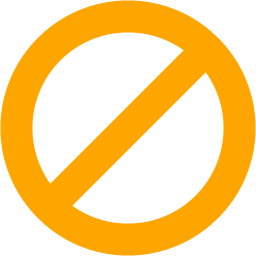 256x256 Orange Ban Icon