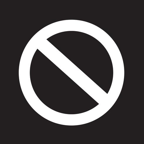 490x490 Blank Ban Symbol Icon Vector