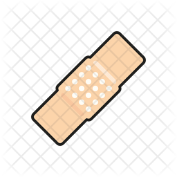 256x256 Band Aid Icon Of Colored Outline Style