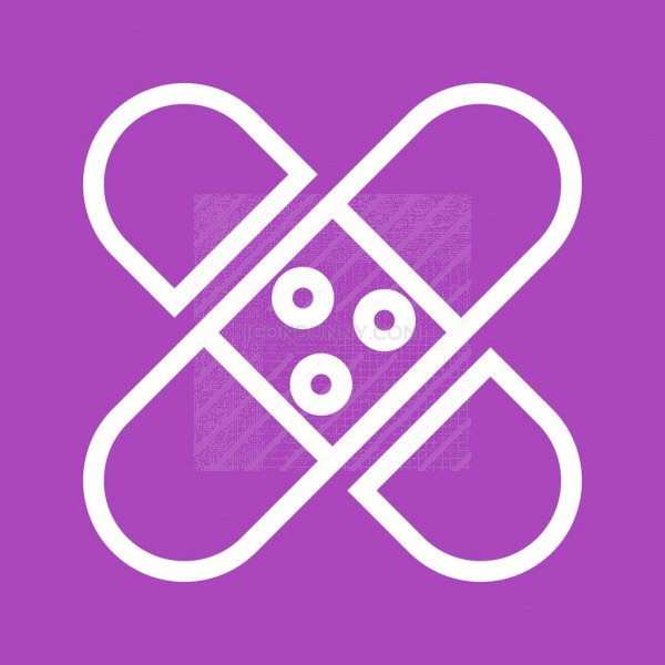 600x600 Band Aid Line Multicolor Bg Icon