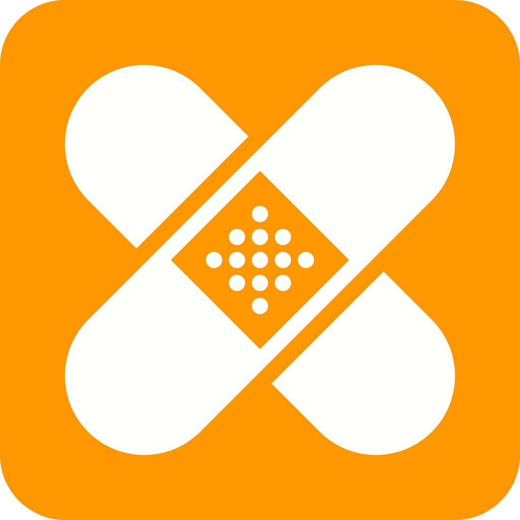 1024x1024 Band Aid Flat Round Corner Icon