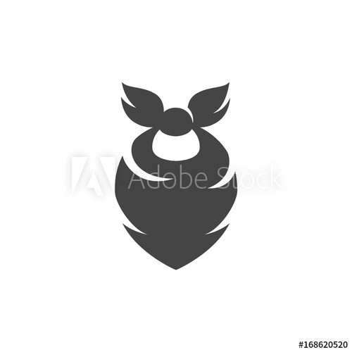 500x500 Cowboy Bandana Icon Vector Logo On White Background