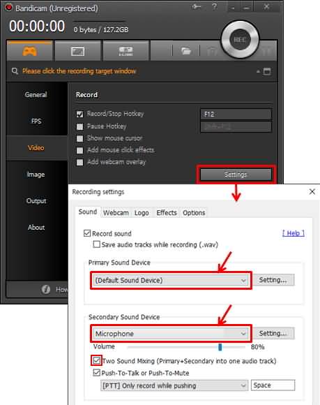 459x580 Recording Audio And Add Voice In Bandicam