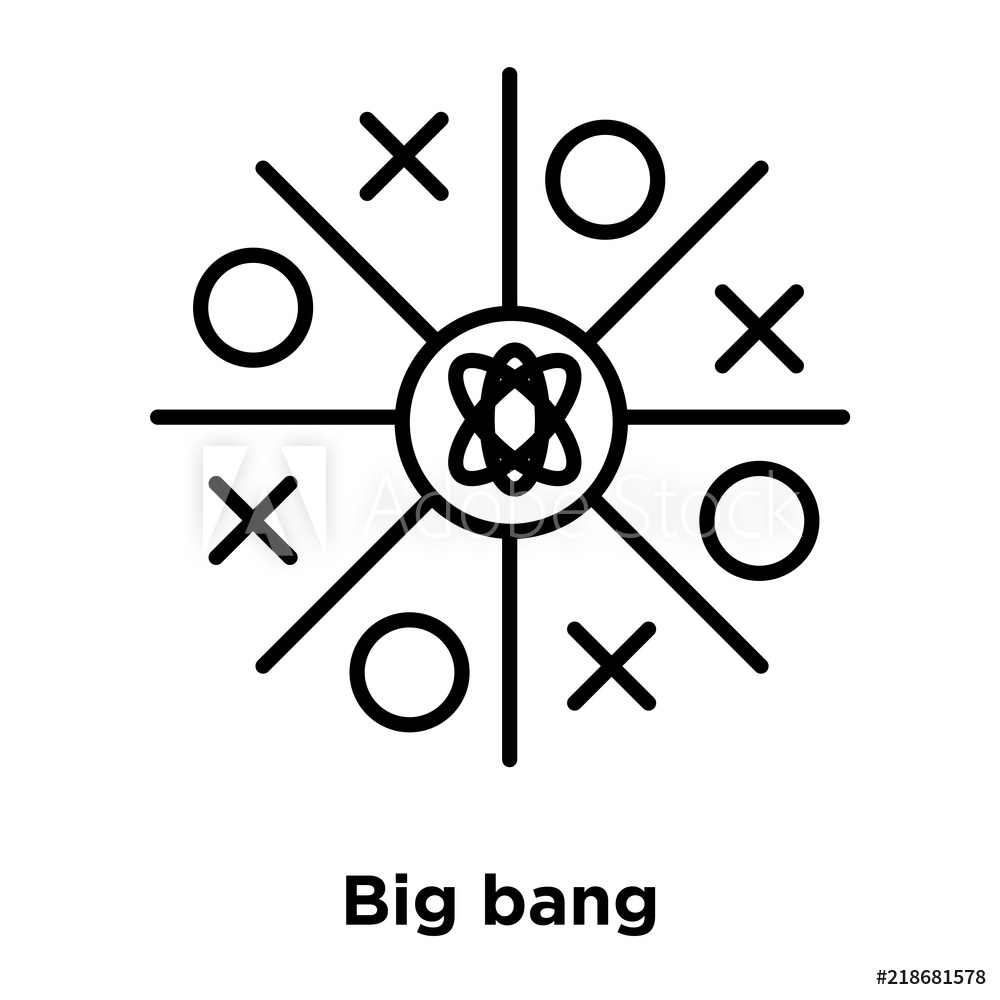 1000x1000 Photo Art Print Big Bang Icon Isolated On White Background