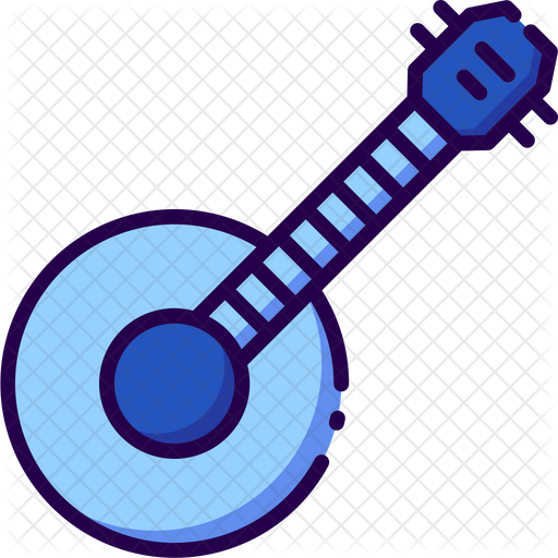 Banjo Icon Of Colored Outline Style 512x512 Banjo Icon Of Colored Outline Style