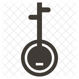 Banjo Icon Of Glyph Style 256x256 Banjo Icon Of Glyph Style