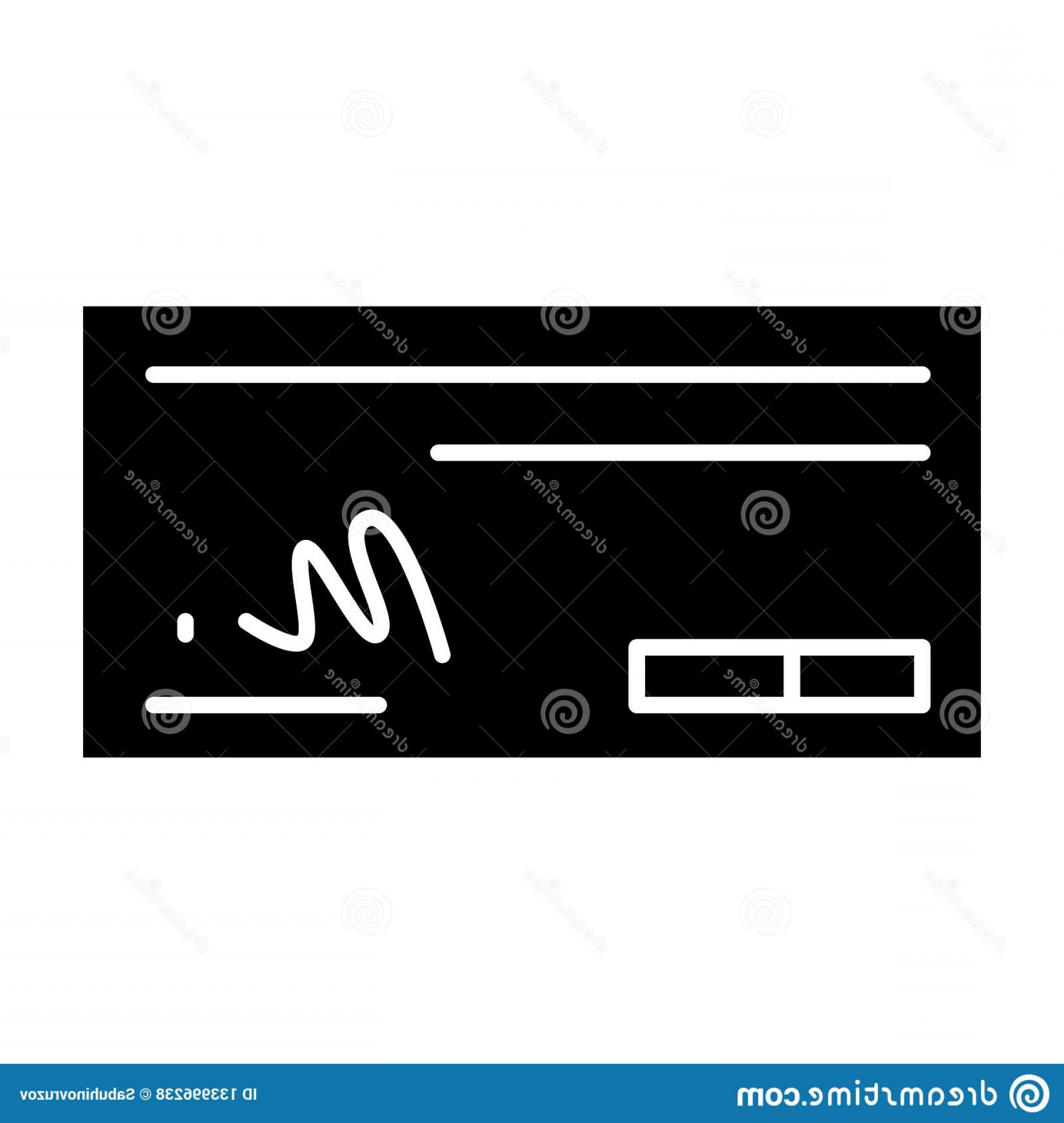 1920x2026 Sign Cheque Solid Icon Bank Check Vector Illustration Isolated
