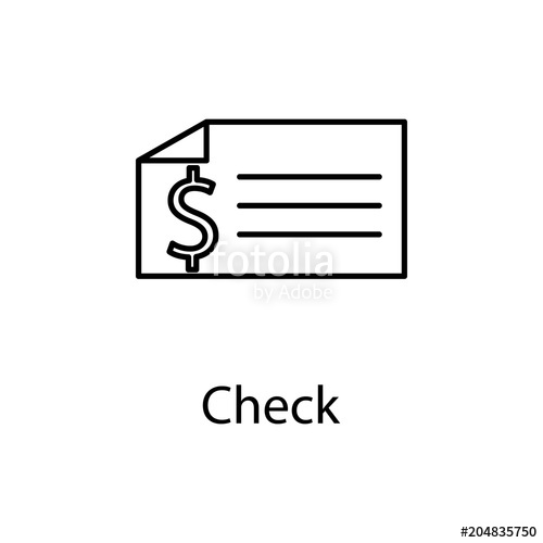500x500 Bank Check Icon Element Of Web Icon With Name For Mobile Concept