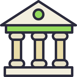 256x256 Bank Icon Outline Filled
