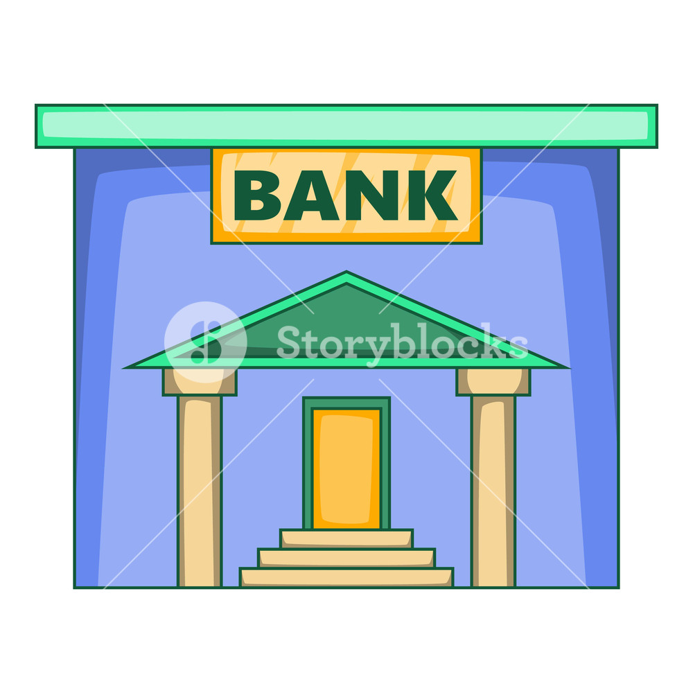 1000x1000 Bank Icon Cartoon Illustration Of Bank Icon For Web Royalty Free