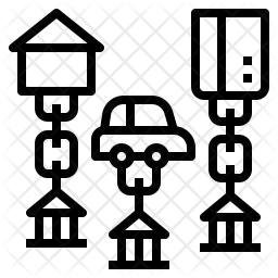 256x256 Bank Loan Icon Of Line Style