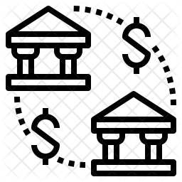 256x256 Inter Bank Loan Icon Of Line Style