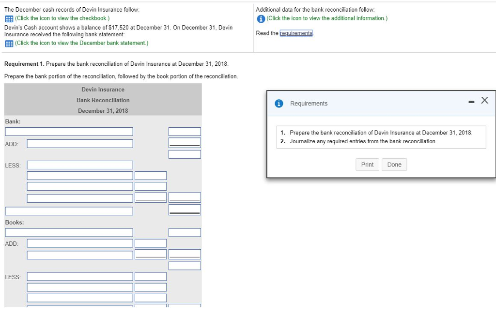 1024x651 Solved Additional Data For The Bank Reconciliation Follow