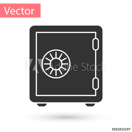 500x500 Grey Safe Icon Isolated On White Background The Door Safe A Bank