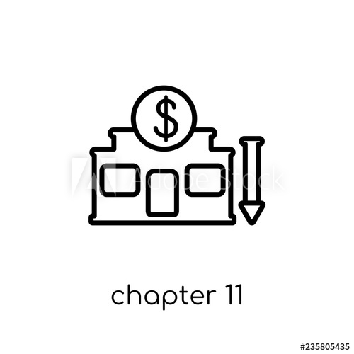 500x500 Chapter Bankruptcy Icon Trendy Modern Flat Linear Vector