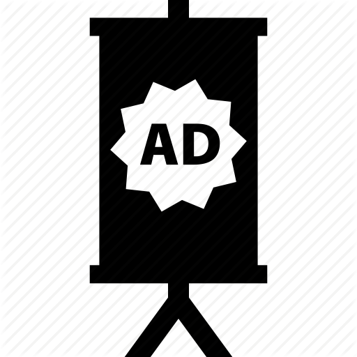 512x512 Ad, Advertising, Banner, Roll, Rollup, Signage, Up Icon