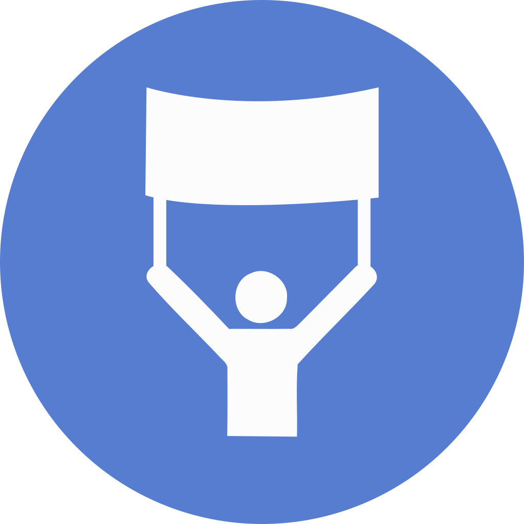 1024x1024 Election Banner Icon Circle Blue Election Iconset Icon Archive