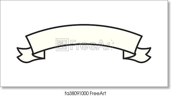 560x316 Free Art Print Of Ribbon Banner Icon Simple Black Line Ribbon