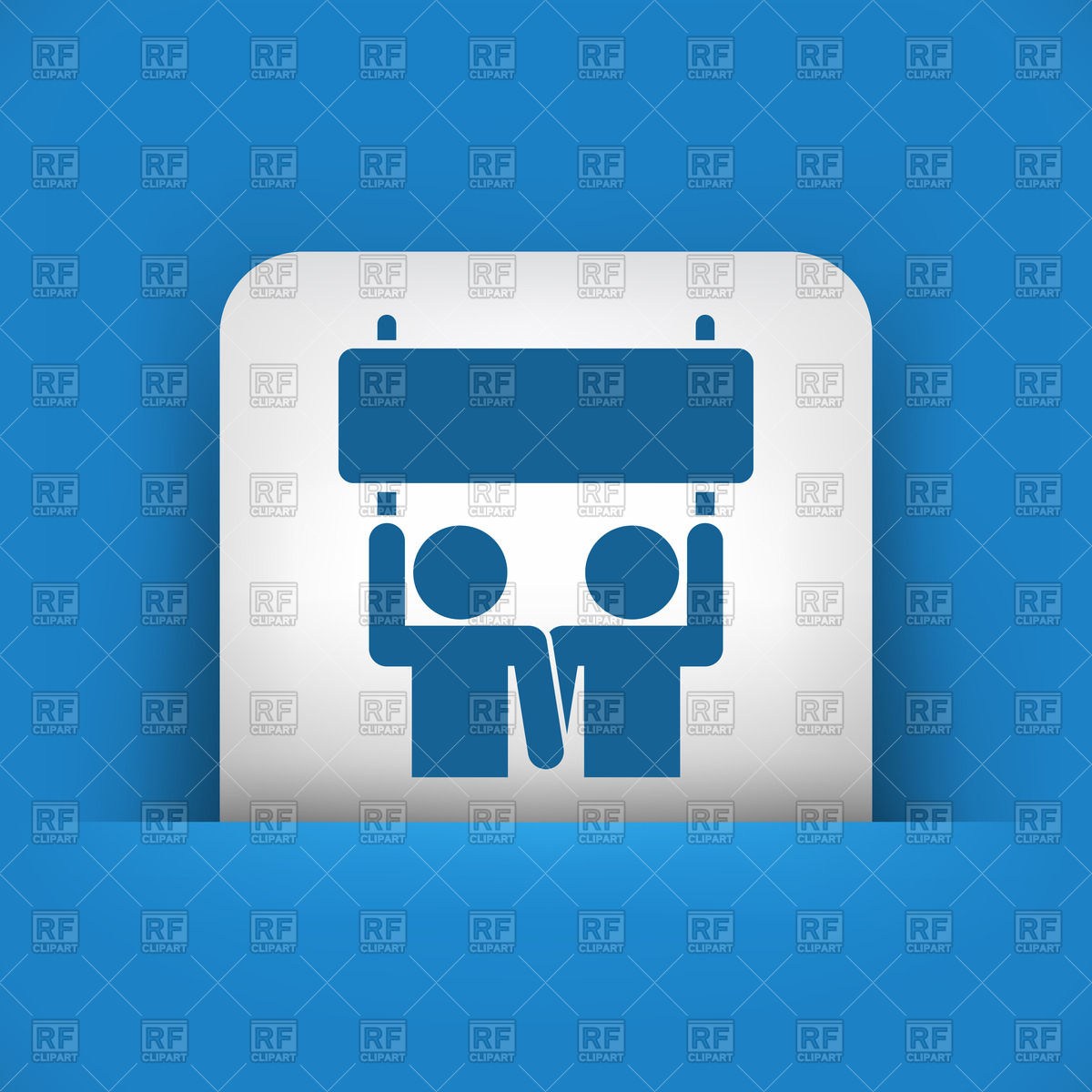 1200x1200 People With Banner Icon Vector Image Of Icons And Emblems