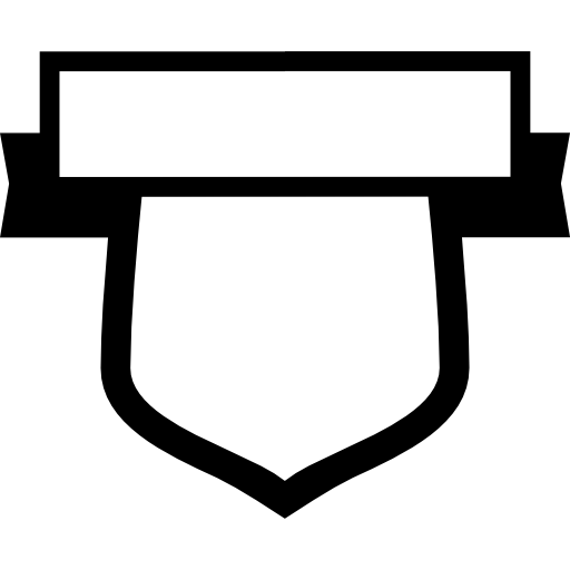 512x512 Shield With Banner Icons Free Download