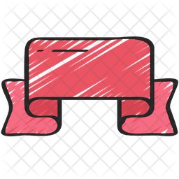 256x256 Banner Icon Of Doodle Style