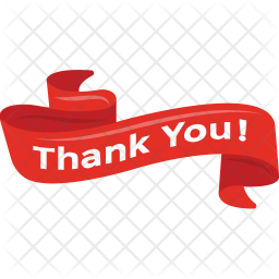 256x256 Thank You Banner Icon Of Flat Style